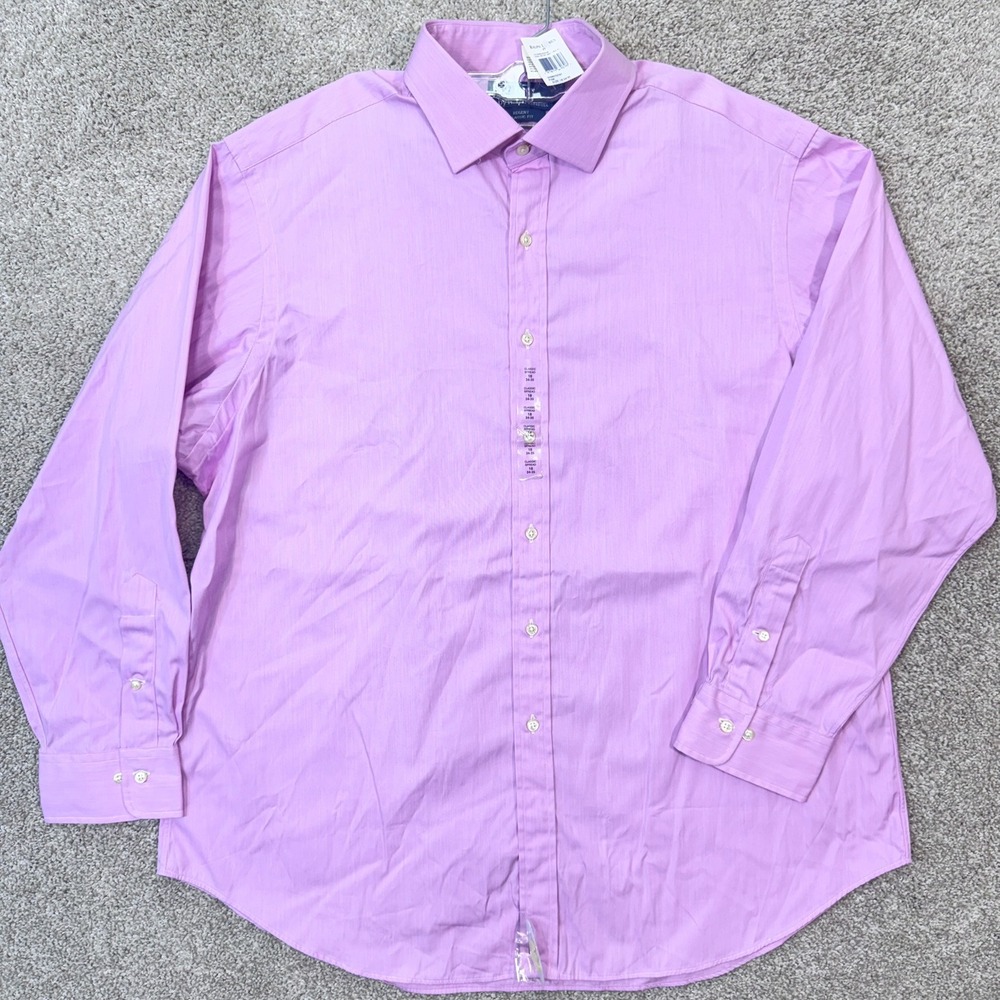 Polo Ralph Lauren Dress Shirt Mens 18 34/35 Pink Regent Classic Fit Button Down